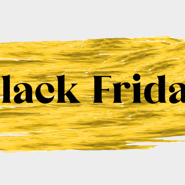 Black Friday Sale Golden Brush Stroke Banner Design Element