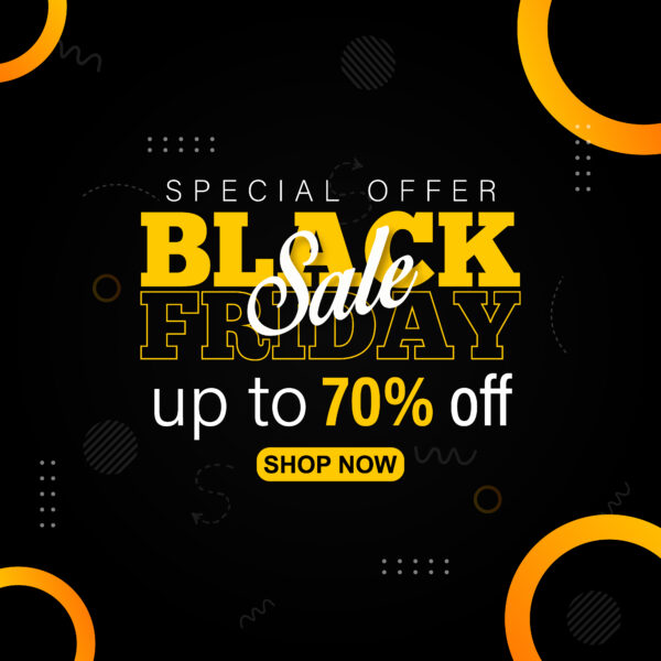Black Friday Sale Banner Template - Up to 70% Off Special Offer