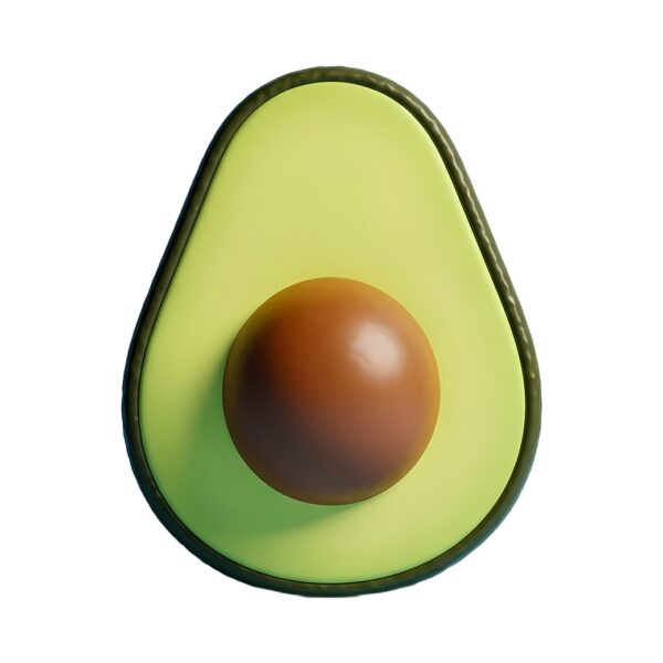 3d avocado emoji PNG