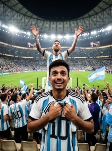 Messi notices you in the crowd